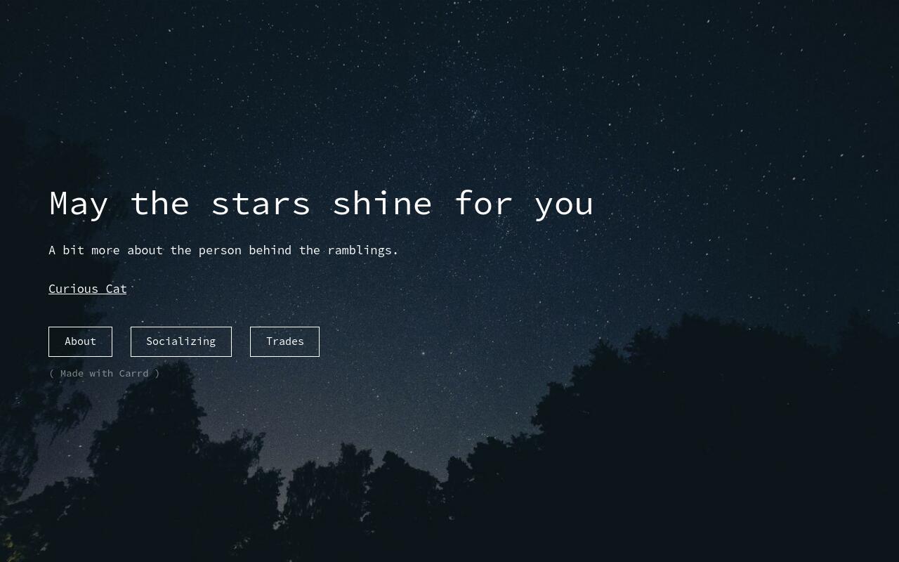 May the stars shine for you